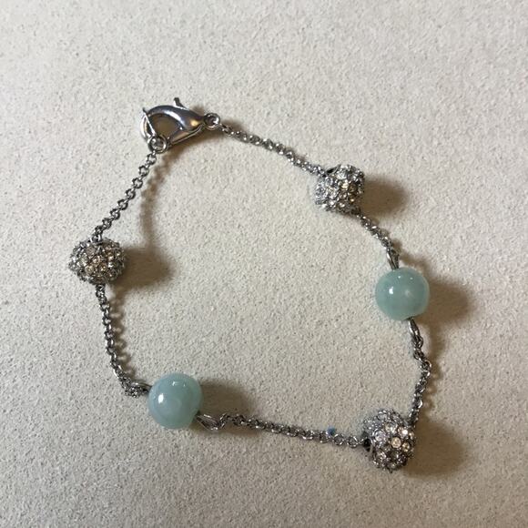 Silver Cute Crystal-Balls Bracelet - Picture 1 of 4